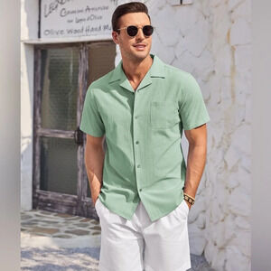 linen button down shirt